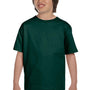Gildan Youth DryBlend Moisture Wicking Short Sleeve Crewneck T-Shirt - Forest Green