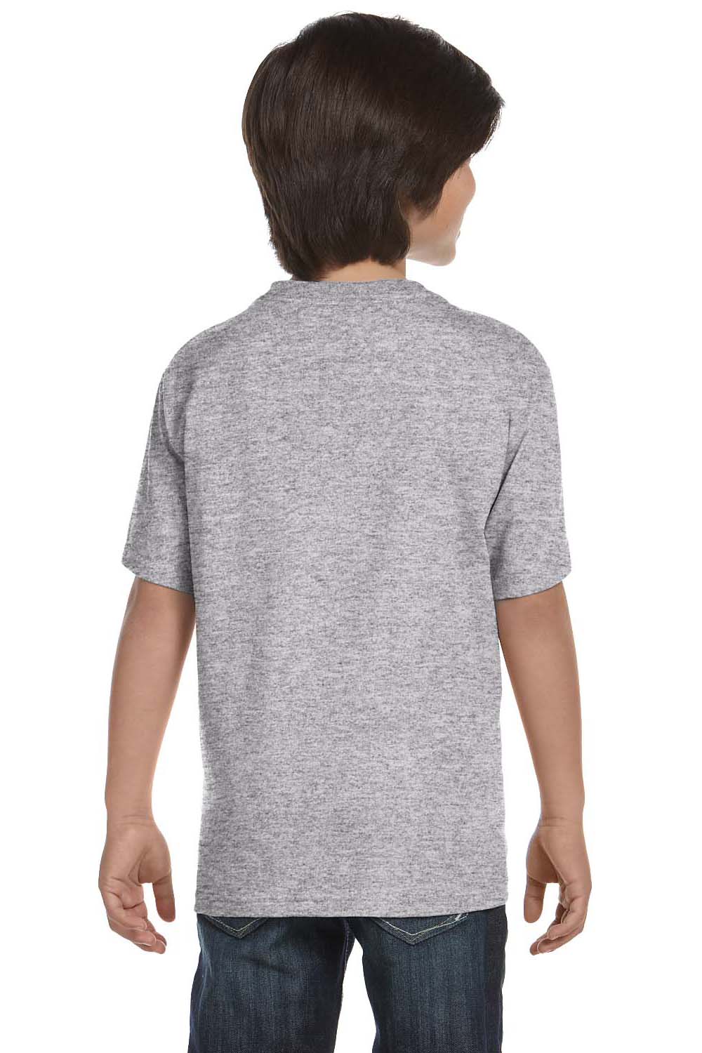 Gildan G800B Youth DryBlend Moisture Wicking Short Sleeve Crewneck T-Shirt Sport Grey Back
