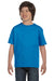 Gildan G800B Youth DryBlend Moisture Wicking Short Sleeve Crewneck T-Shirt Sapphire Blue Front