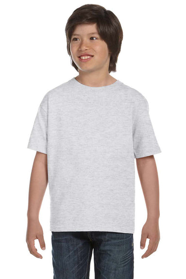 Gildan G800B Youth DryBlend Moisture Wicking Short Sleeve Crewneck T-Shirt Ash Grey Front