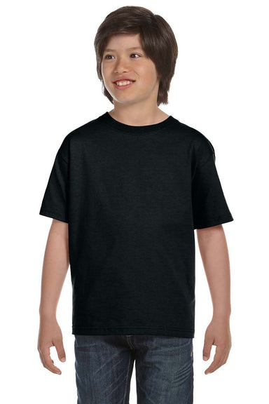 Gildan G800B Youth DryBlend Moisture Wicking Short Sleeve Crewneck T-Shirt Black Front