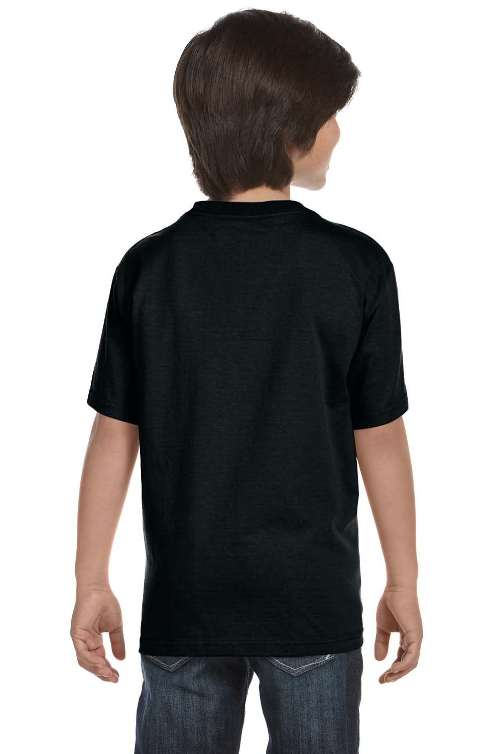 Gildan G800B Youth DryBlend Moisture Wicking Short Sleeve Crewneck T-Shirt Black Back