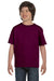 Gildan G800B Youth DryBlend Moisture Wicking Short Sleeve Crewneck T-Shirt Maroon Front