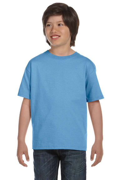 Gildan G800B Youth DryBlend Moisture Wicking Short Sleeve Crewneck T-Shirt Carolina Blue Front