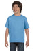 Gildan G800B Youth DryBlend Moisture Wicking Short Sleeve Crewneck T-Shirt Carolina Blue Front