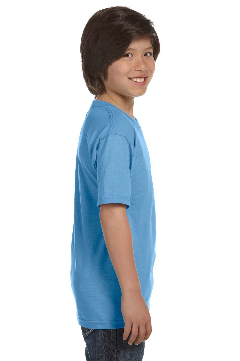 Gildan G800B Youth DryBlend Moisture Wicking Short Sleeve Crewneck T-Shirt Carolina Blue Side