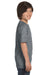Gildan G800B Youth DryBlend Moisture Wicking Short Sleeve Crewneck T-Shirt Heather Graphite Grey Side