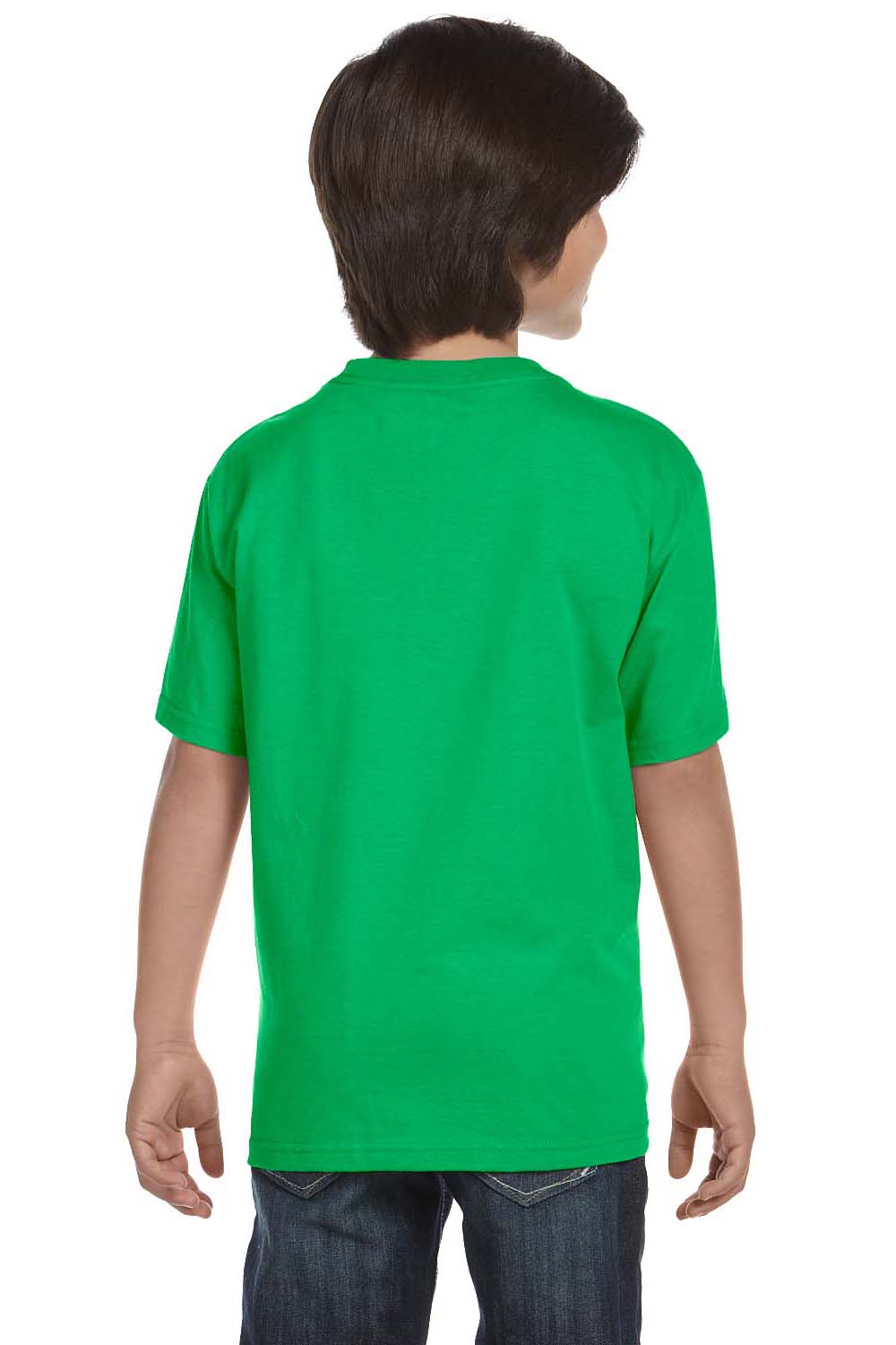 Gildan G800B Youth DryBlend Moisture Wicking Short Sleeve Crewneck T-Shirt Electric Green Back