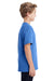 Gildan G800B Youth DryBlend Moisture Wicking Short Sleeve Crewneck T-Shirt Heather Royal Blue Side