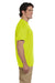 Gildan G830 Mens DryBlend Moisture Wicking Short Sleeve Crewneck T-Shirt w/ Pocket Safety Green Side