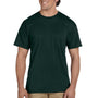 Gildan Mens DryBlend Moisture Wicking Short Sleeve Crewneck T-Shirt w/ Pocket - Forest Green