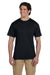 Gildan G830 Mens DryBlend Moisture Wicking Short Sleeve Crewneck T-Shirt w/ Pocket Black Front