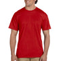 Gildan Mens DryBlend Moisture Wicking Short Sleeve Crewneck T-Shirt w/ Pocket - Red