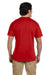 Gildan G830 Mens DryBlend Moisture Wicking Short Sleeve Crewneck T-Shirt w/ Pocket Red Back