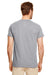 Gildan G830 Mens DryBlend Moisture Wicking Short Sleeve Crewneck T-Shirt w/ Pocket Heather Graphite Grey Back