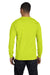 Gildan G840 Mens DryBlend Moisture Wicking Long Sleeve Crewneck T-Shirt Safety Green Back