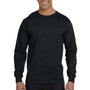 Gildan Mens DryBlend Moisture Wicking Long Sleeve Crewneck T-Shirt - Black