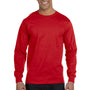 Gildan Mens DryBlend Moisture Wicking Long Sleeve Crewneck T-Shirt - Red