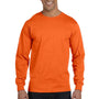 Gildan Mens DryBlend Moisture Wicking Long Sleeve Crewneck T-Shirt - Orange