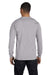 Gildan G840 Mens DryBlend Moisture Wicking Long Sleeve Crewneck T-Shirt Sport Grey Back