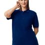 Gildan Mens Double Pique Short Sleeve Polo Shirt - Navy Blue