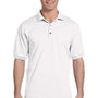 Gildan Mens DryBlend Moisture Wicking Short Sleeve Polo Shirt - White