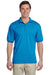 Gildan G880 Mens DryBlend Moisture Wicking Short Sleeve Polo Shirt Sapphire Blue Front
