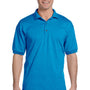 Gildan Mens DryBlend Moisture Wicking Short Sleeve Polo Shirt - Sapphire Blue