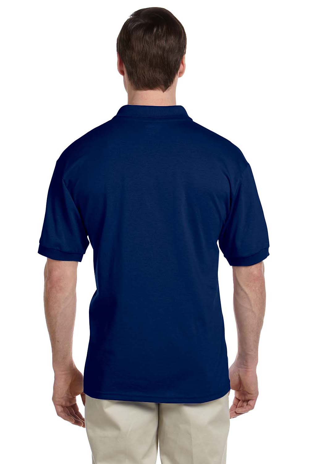 Gildan G880 Mens DryBlend Moisture Wicking Short Sleeve Polo Shirt Navy Blue Back
