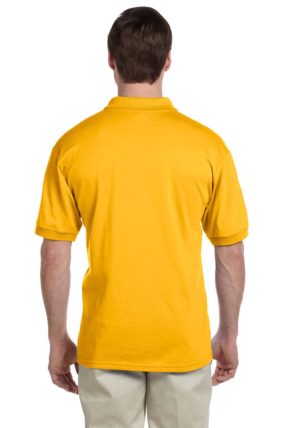 Gildan G880 Mens DryBlend Moisture Wicking Short Sleeve Polo Shirt Gold Back
