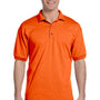 Gildan Mens DryBlend Moisture Wicking Short Sleeve Polo Shirt - Orange