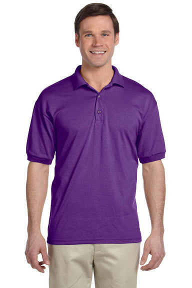 Gildan G880 Mens DryBlend Moisture Wicking Short Sleeve Polo Shirt Purple Front