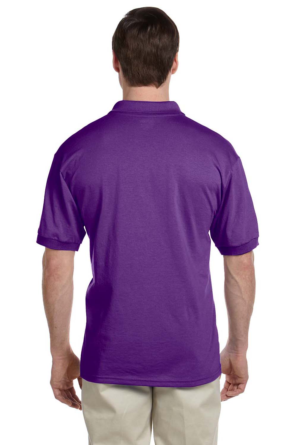 Gildan G880 Mens DryBlend Moisture Wicking Short Sleeve Polo Shirt Purple Back