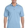 Gildan Mens DryBlend Moisture Wicking Short Sleeve Polo Shirt - Light Blue