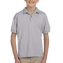 Gildan Youth DryBlend Moisture Wicking Short Sleeve Polo Shirt - Sport Grey