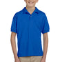 Gildan Youth DryBlend Moisture Wicking Short Sleeve Polo Shirt - Royal Blue