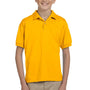 Gildan Youth DryBlend Moisture Wicking Short Sleeve Polo Shirt - Gold