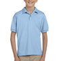 Gildan Youth DryBlend Moisture Wicking Short Sleeve Polo Shirt - Light Blue