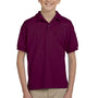 Gildan Youth DryBlend Moisture Wicking Short Sleeve Polo Shirt - Maroon