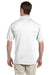 Gildan G890 Mens DryBlend Moisture Wicking Short Sleeve Polo Shirt w/ Pocket White Back