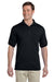 Gildan G890 Mens DryBlend Moisture Wicking Short Sleeve Polo Shirt w/ Pocket Black Front