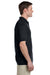 Gildan G890 Mens DryBlend Moisture Wicking Short Sleeve Polo Shirt w/ Pocket Black Side