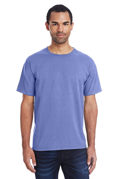ComfortWash By Hanes GDH100 Mens Short Sleeve Crewneck T-Shirt Deep Forte Purple Front