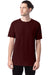 ComfortWash by Hanes GDH100 Mens Short Sleeve Crewneck T-Shirt Maroon Front