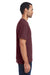 ComfortWash by Hanes GDH100 Mens Short Sleeve Crewneck T-Shirt Maroon SIde
