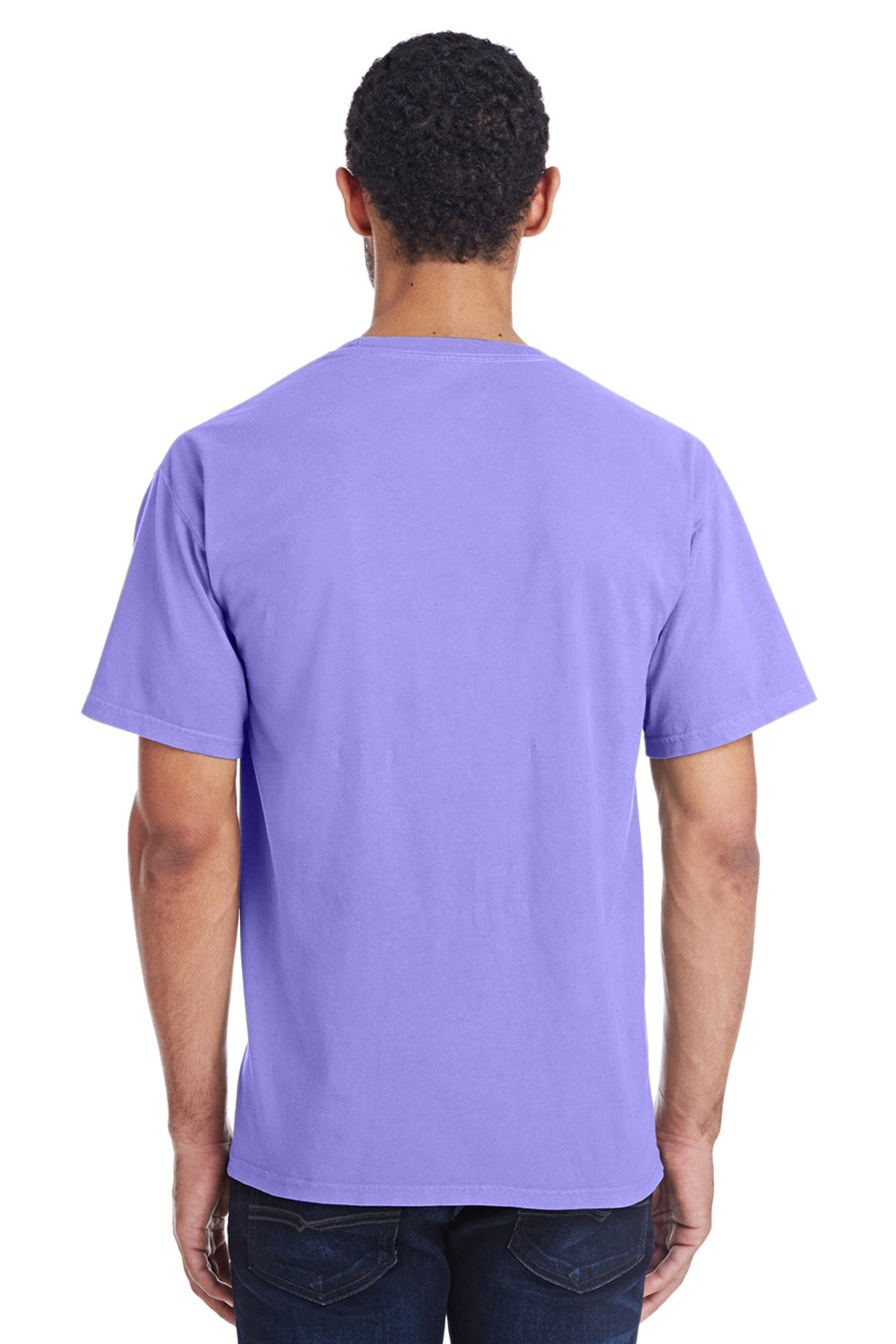 ComfortWash by Hanes GDH100 Short Sleeve Crewneck T-Shirt Lavender Purple Back