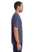 ComfortWash By Hanes GDH100 Mens Short Sleeve Crewneck T-Shirt Slate Blue Side