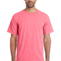 ComfortWash By Hanes Mens Short Sleeve Crewneck T-Shirt - Coral Craze Pink