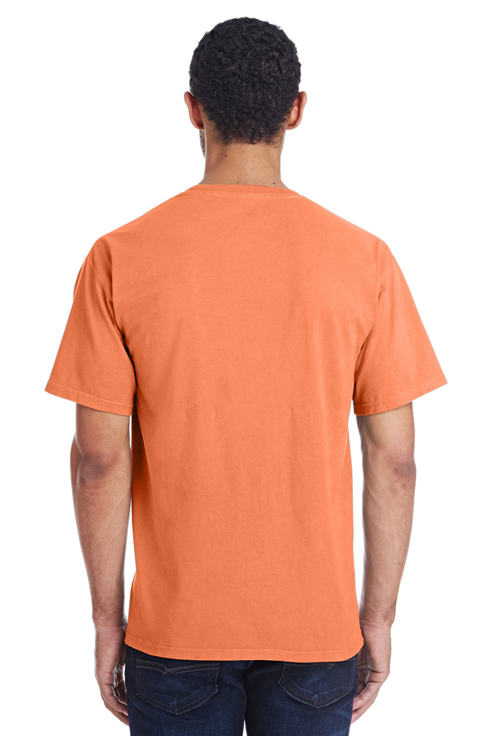 ComfortWash by Hanes GDH100 Short Sleeve Crewneck T-Shirt Horizon Orange Back