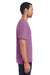 ComfortWash By Hanes GDH100 Mens Short Sleeve Crewneck T-Shirt Plum Purple Side